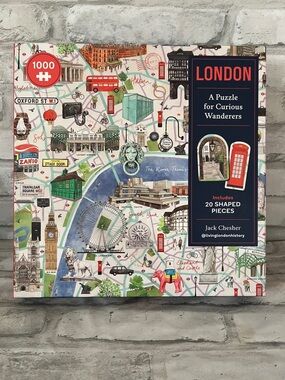 London 1000-Piece Puzzle by Jack Chesher - Colorful Illustrated Map